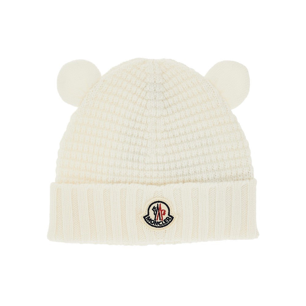 Teddy Bear ears wool beanie hat