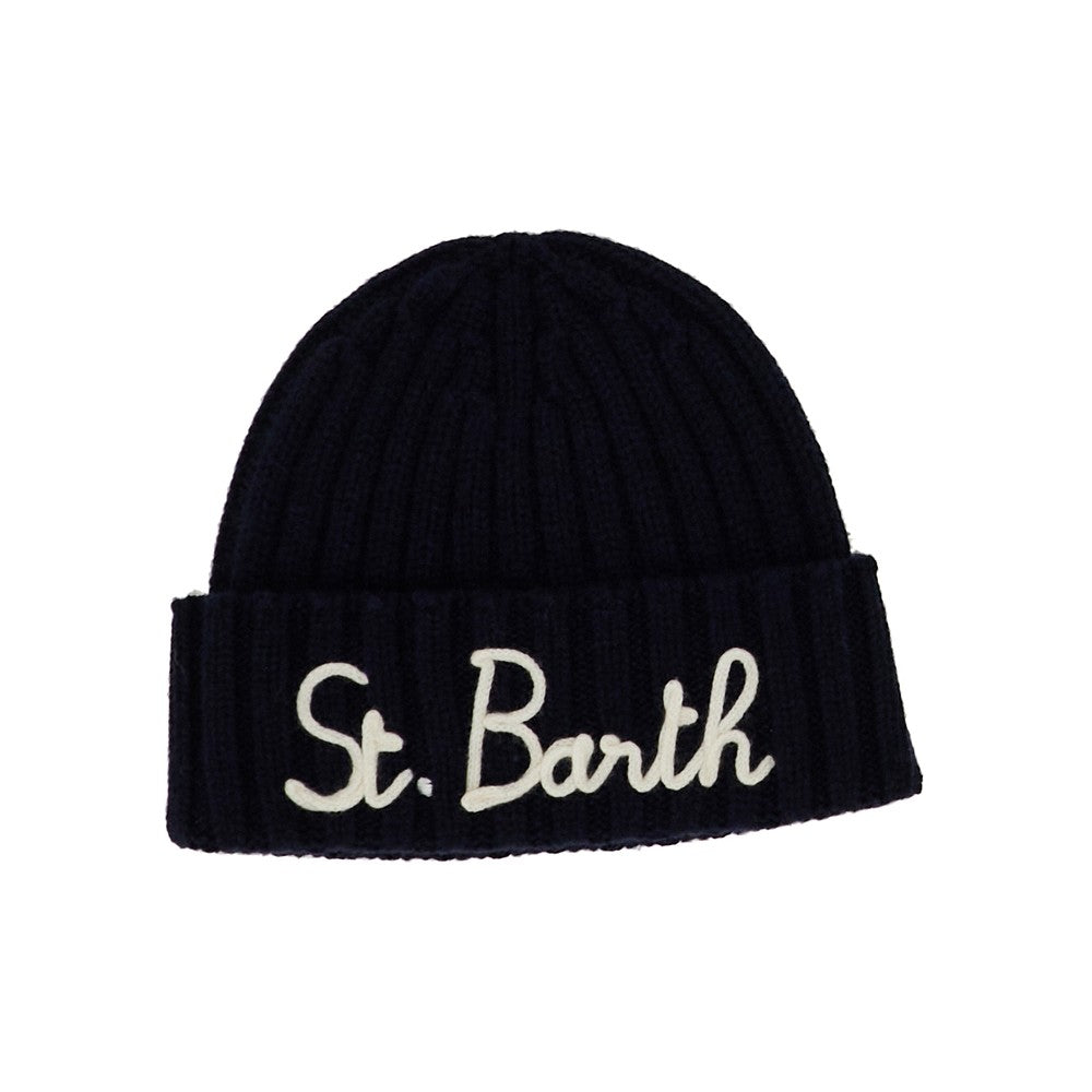 Beanie in misto lana con logo ricamato - KIDS