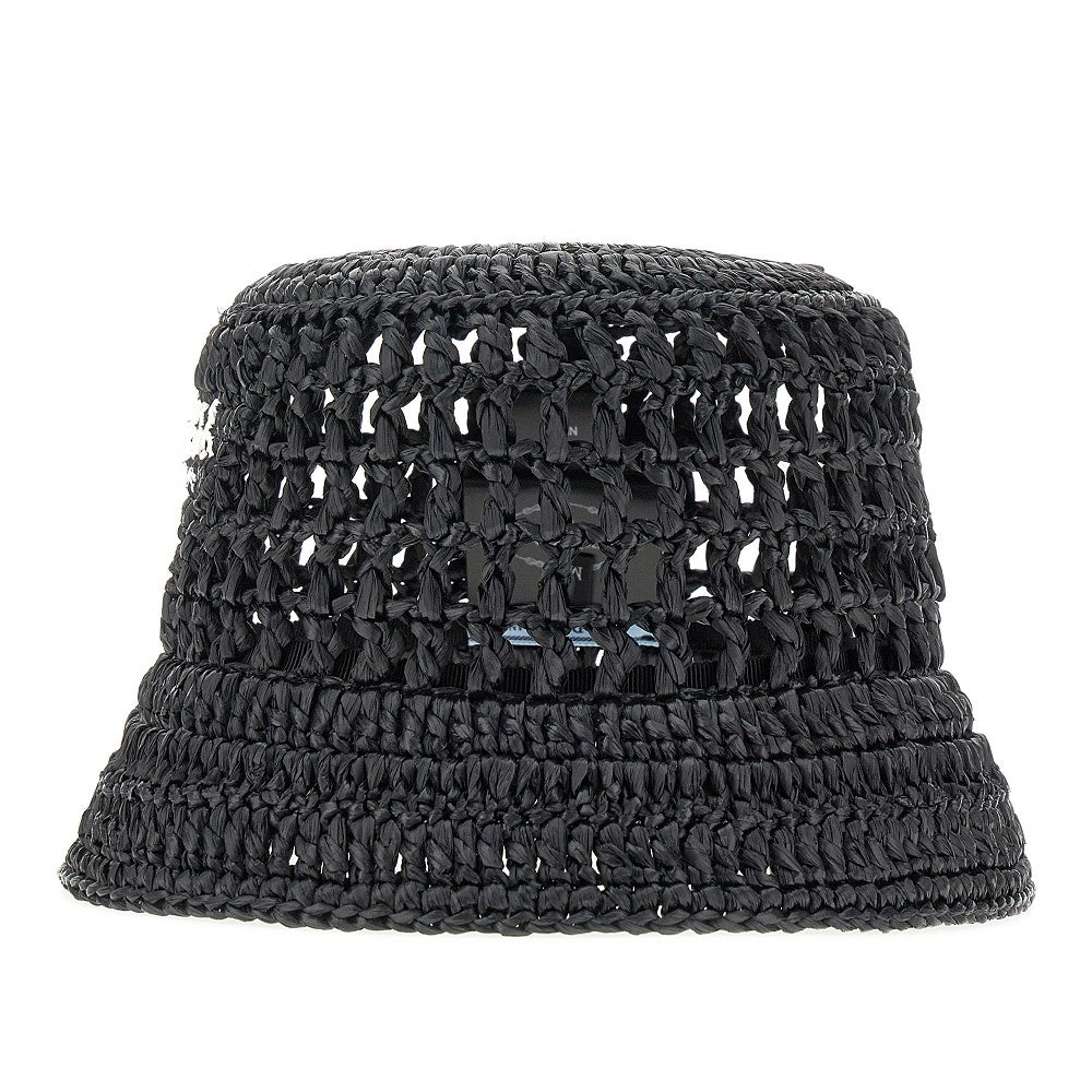 Crochet raffia bucket hat