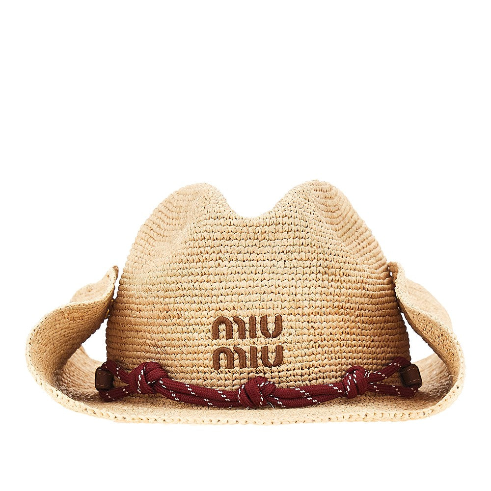 Raffia cowboy hat