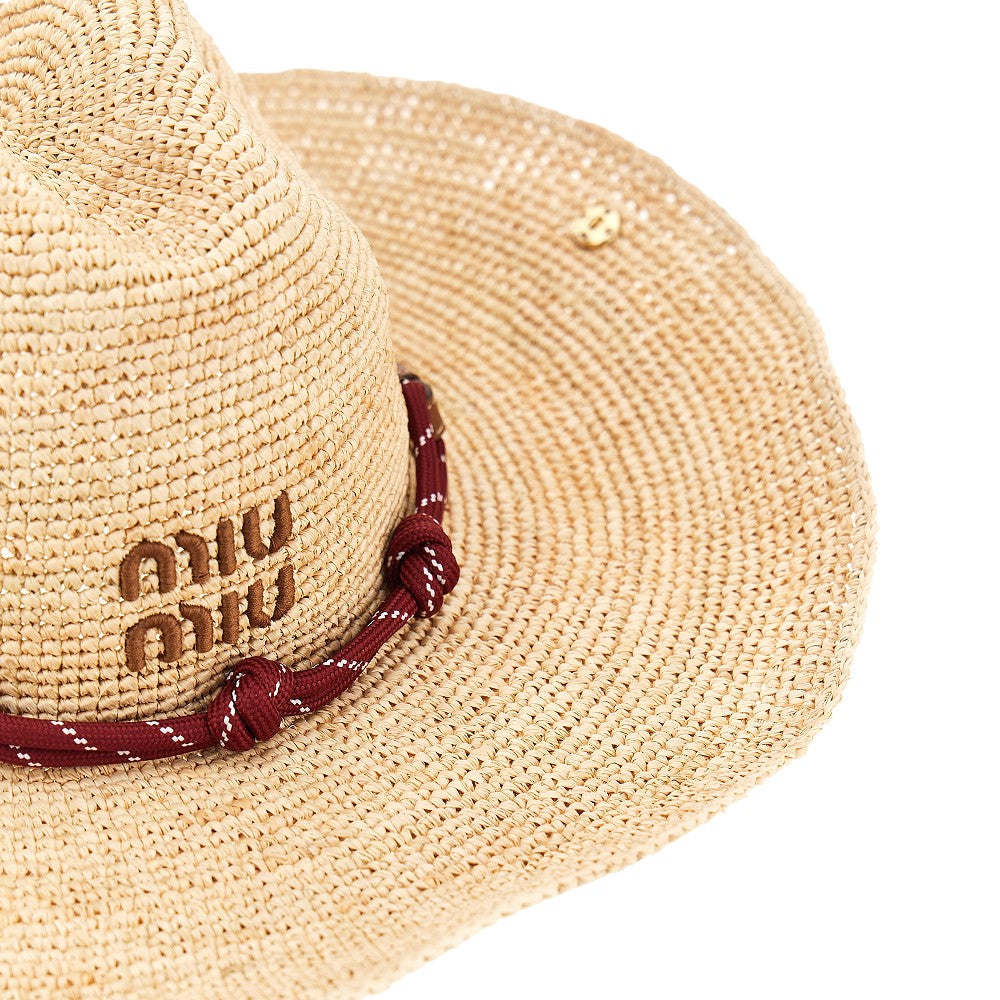 Raffia cowboy hat