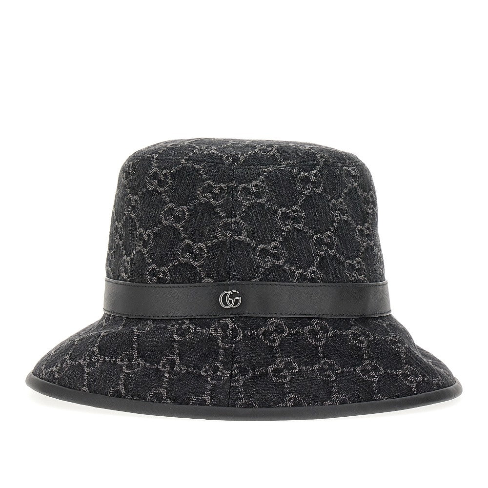 Cappello bucket in denim GG