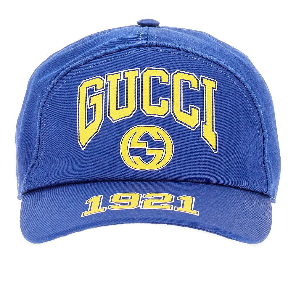 Logo print baseball cap