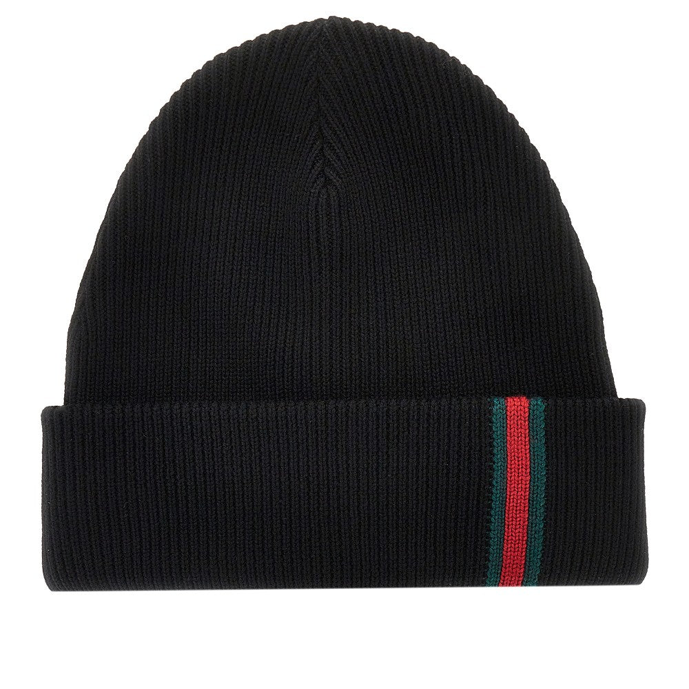 Beanie in lana con dettaglio Web