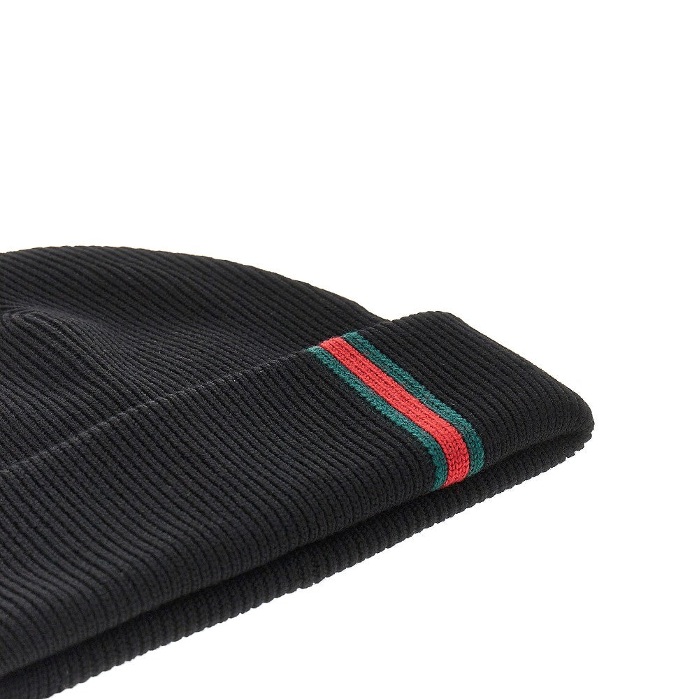 Beanie in lana con dettaglio Web
