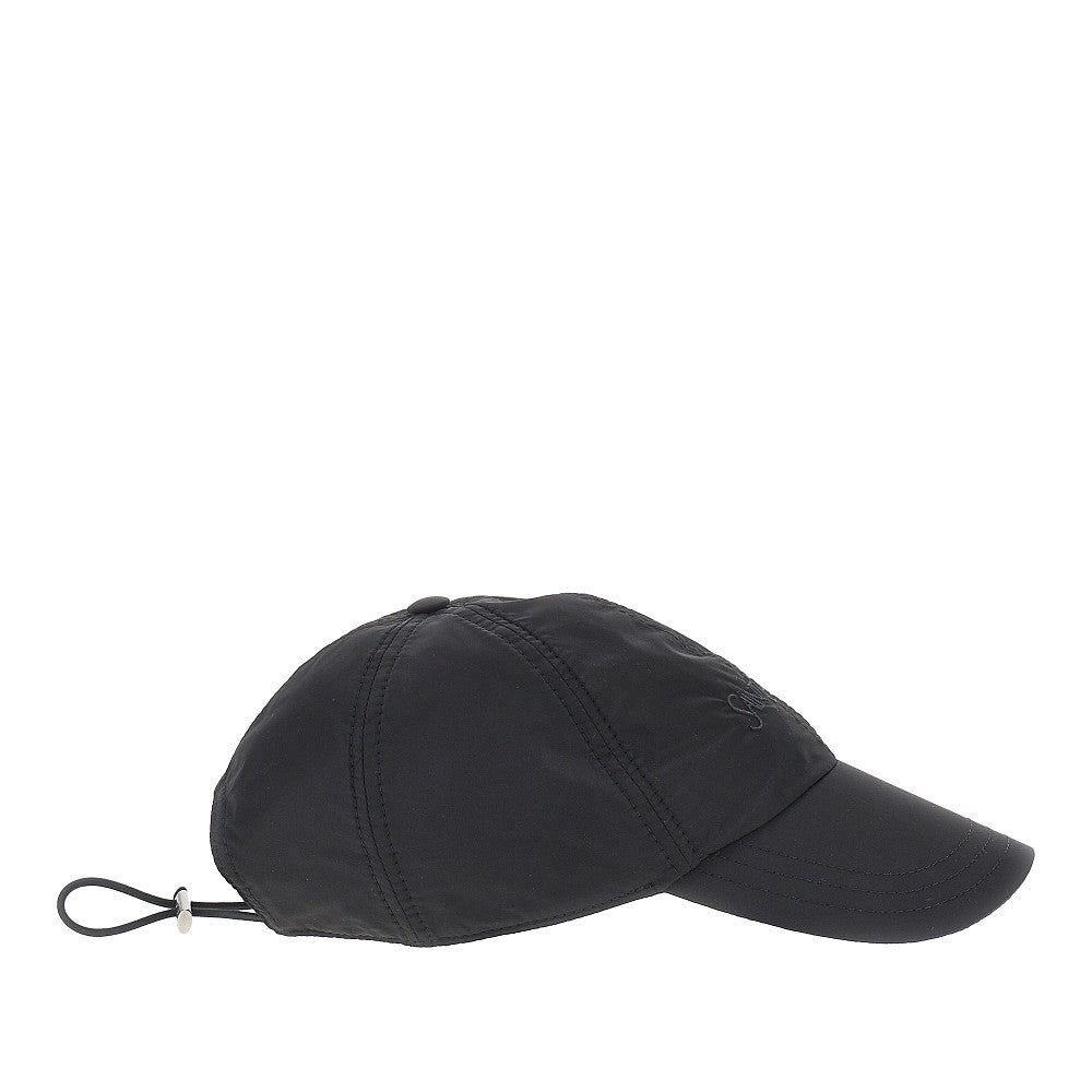 Nylon baseball cap with logo embroidery