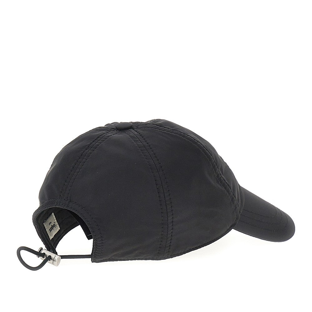 Nylon baseball cap with logo embroidery