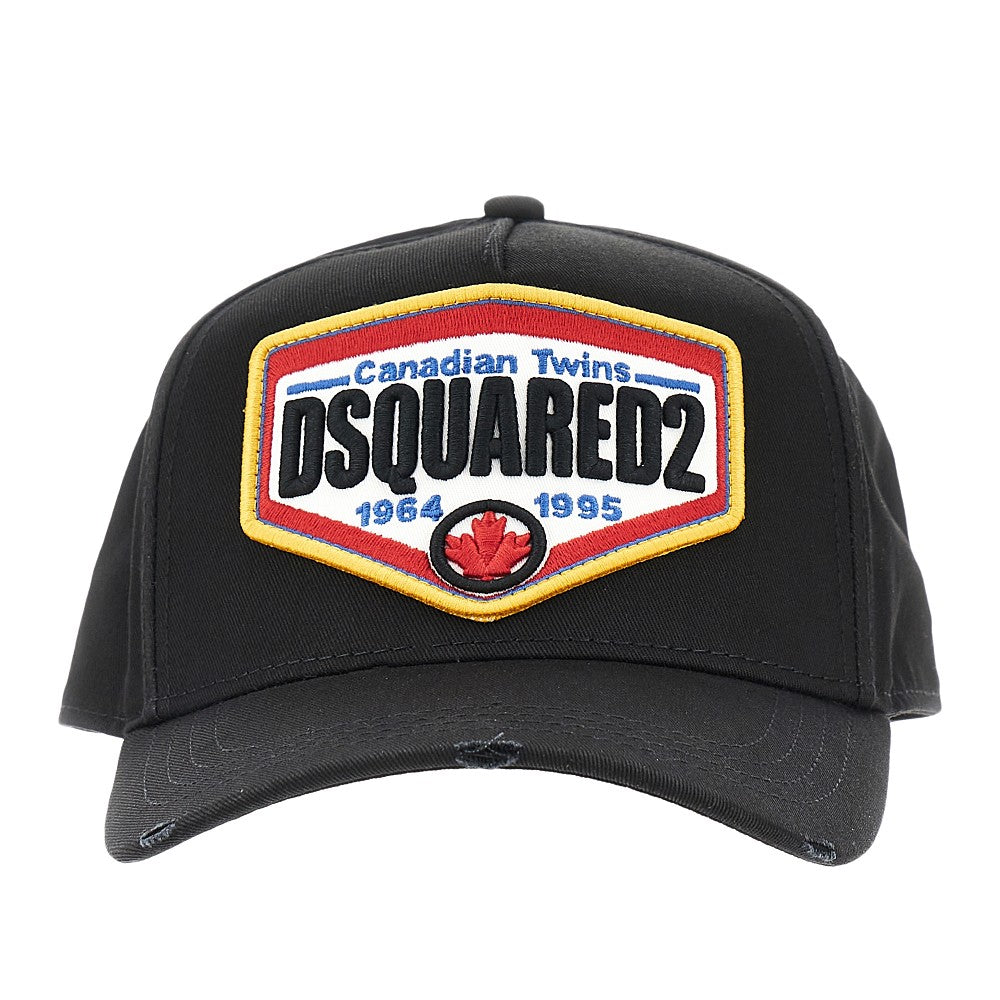 Baseball hat with logo patch