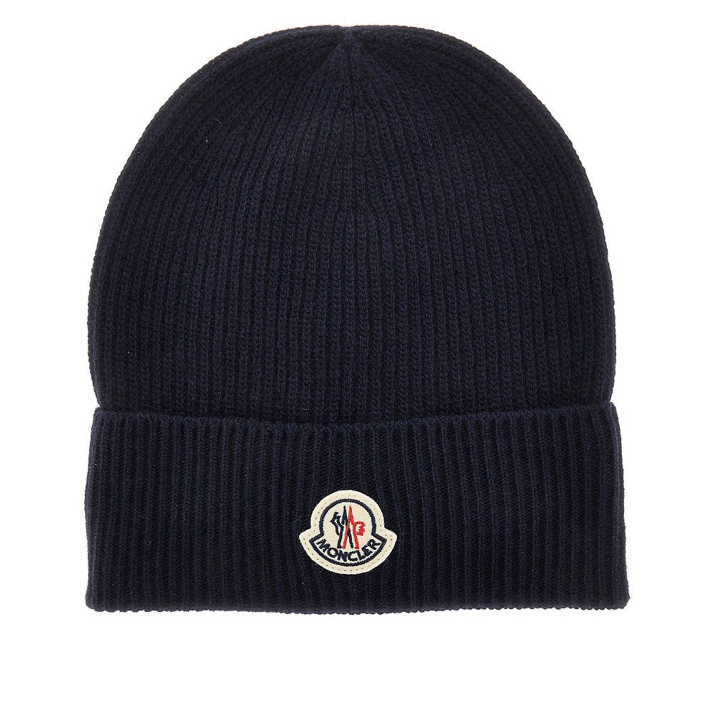 Wool and cashmere beanie hat
