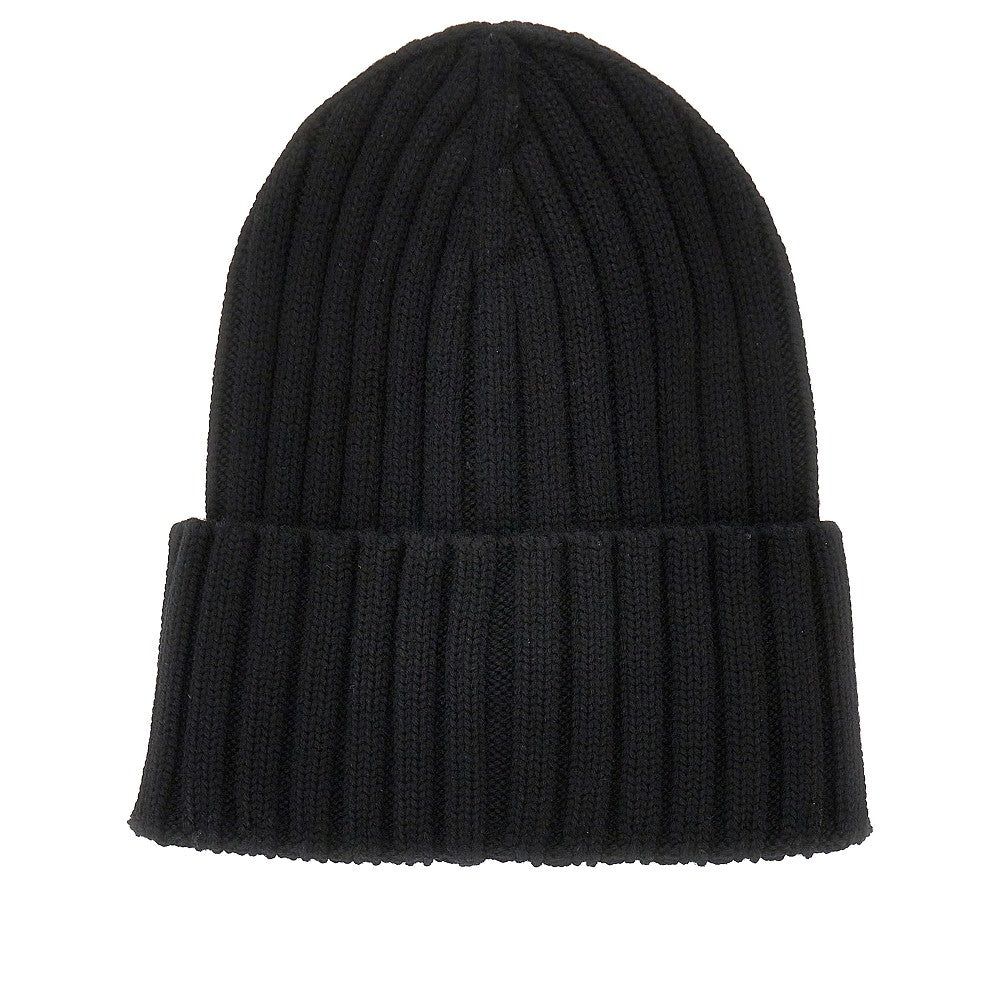Beanie in lana con patch logo