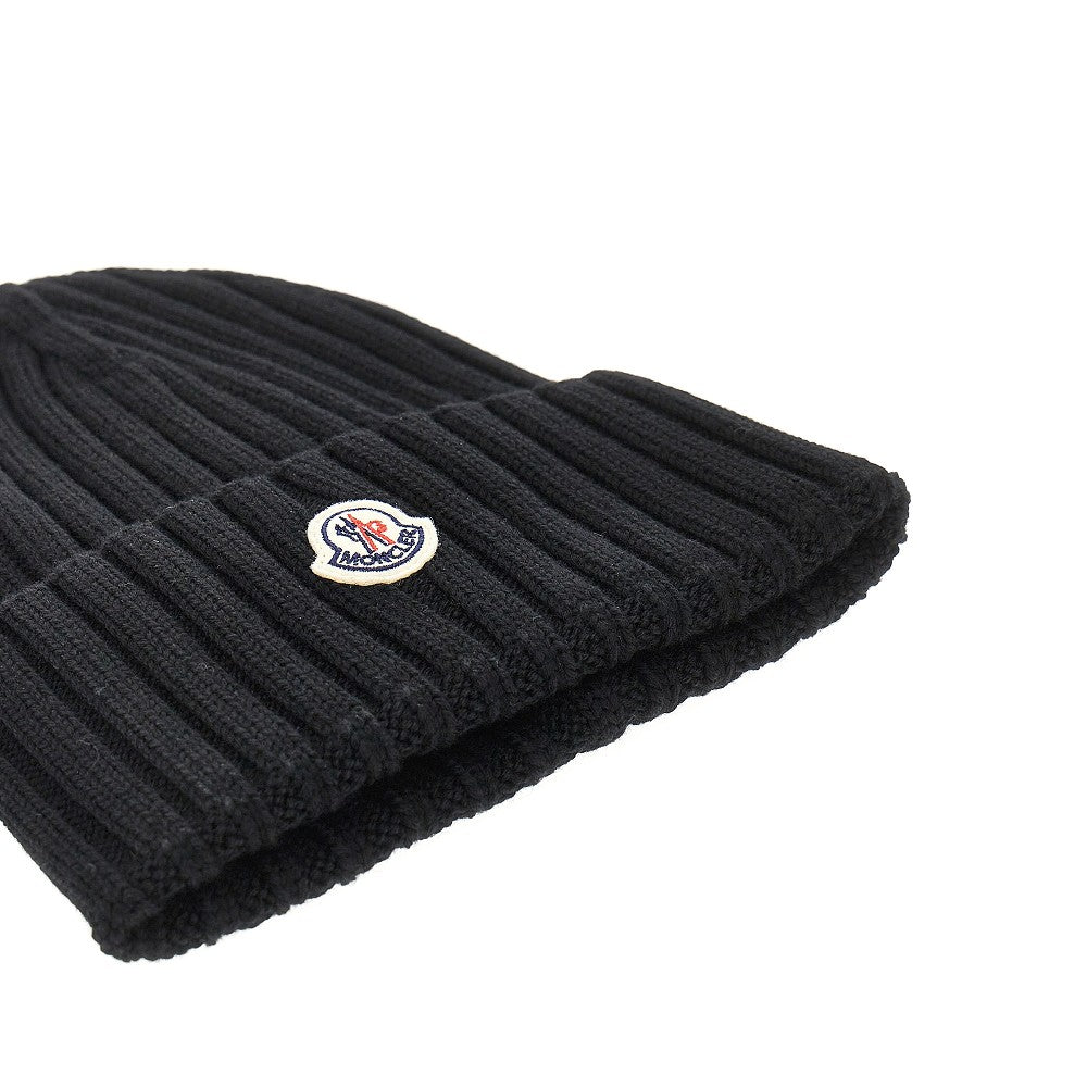 Beanie in lana con patch logo