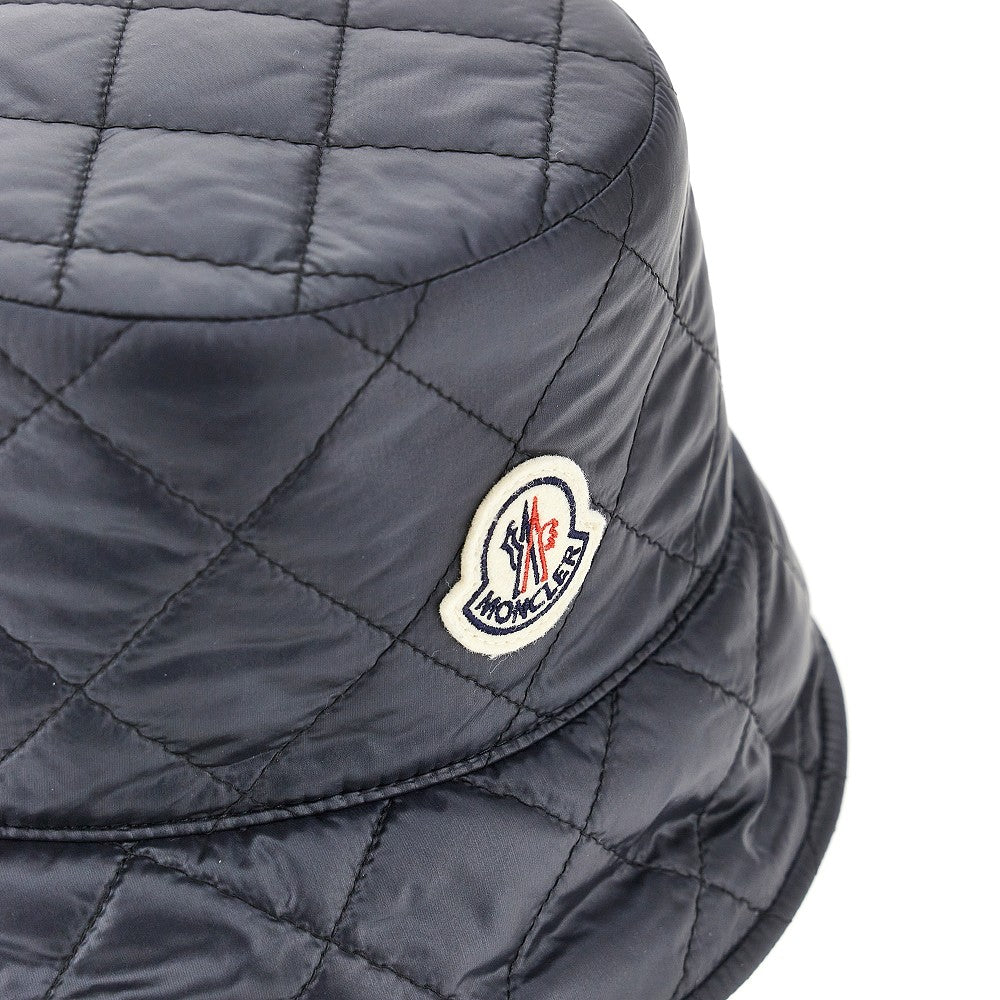 Diamond-quilted nylon bucket hat