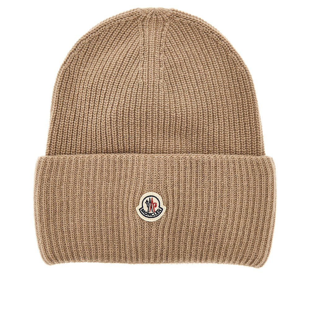 Ribbed wool beanie hat