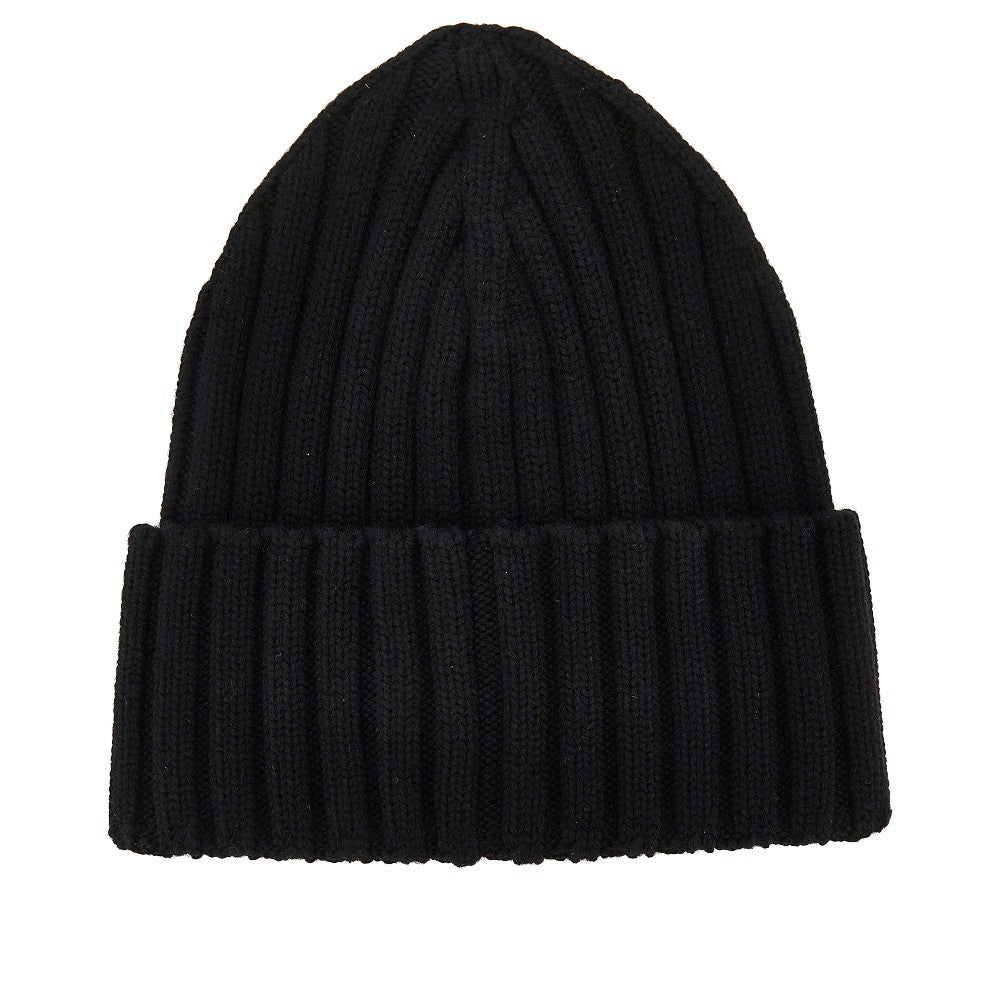 Beanie in lana con patch logo