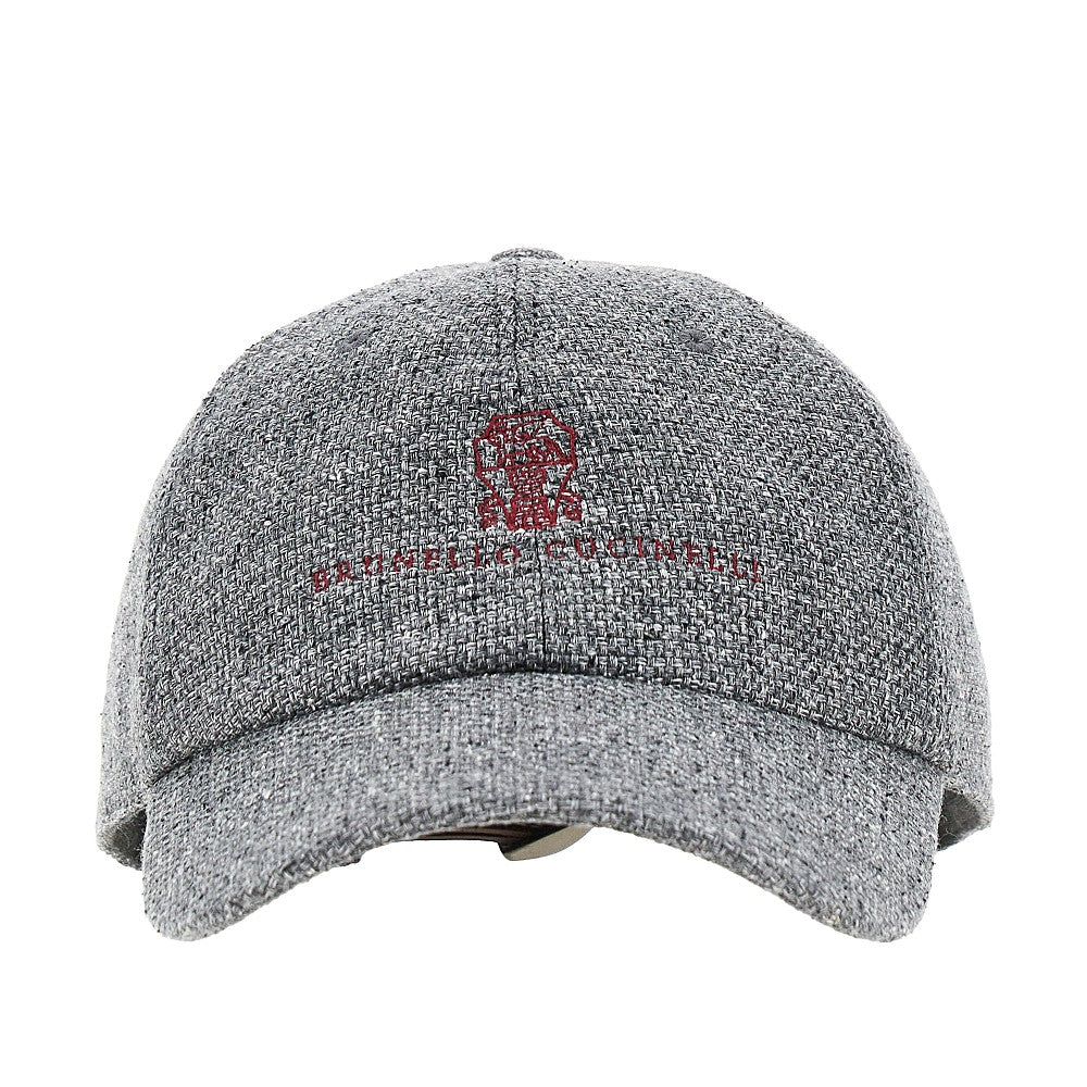 Cappello baseball in seta, lino e lana