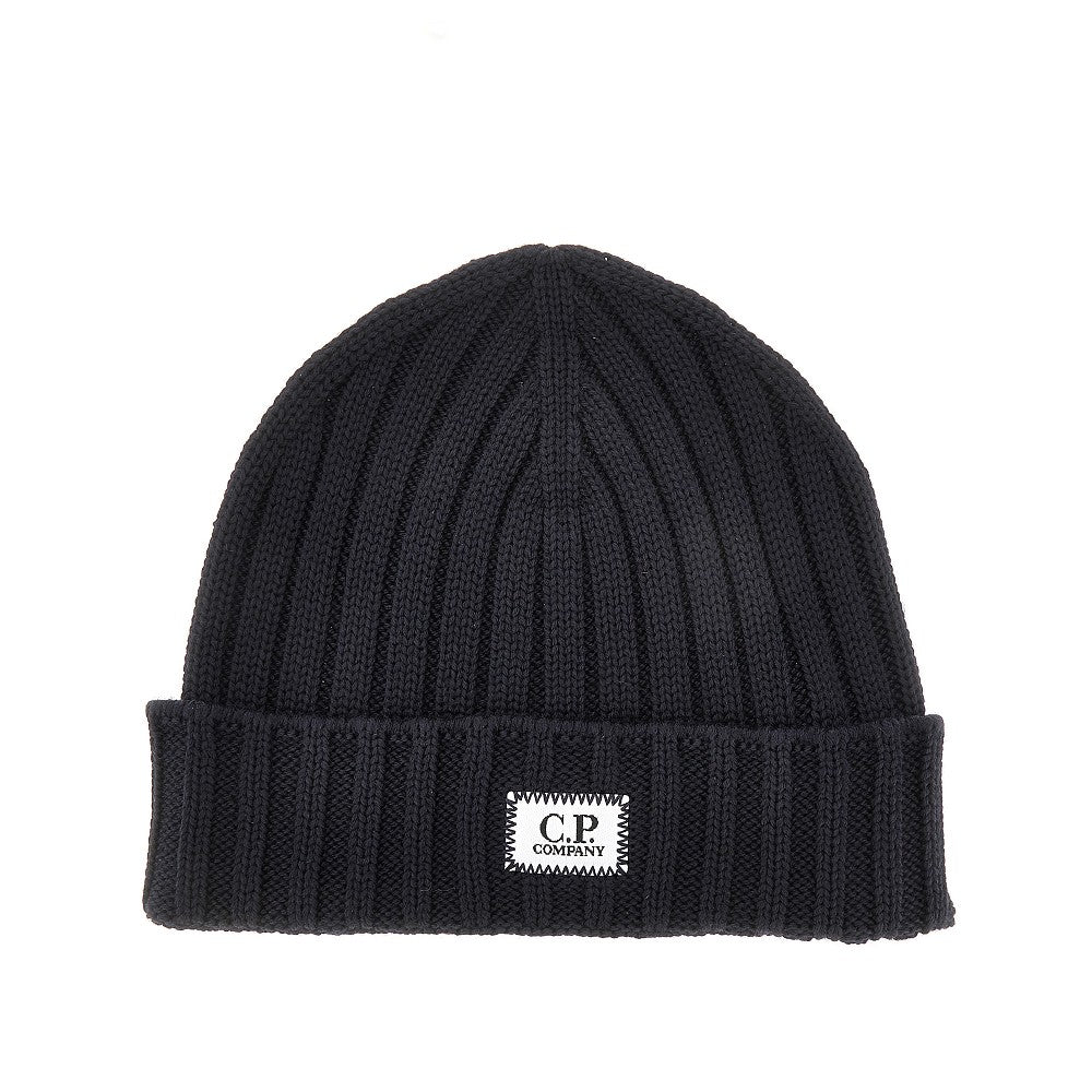 Beanie in maglia con patch logo