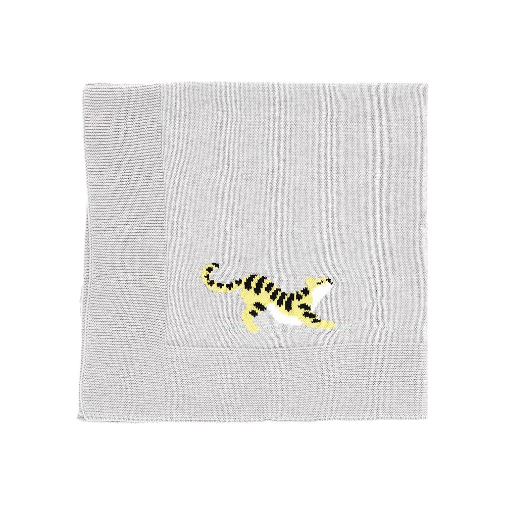 Copertina in cotone con intarsi tigre