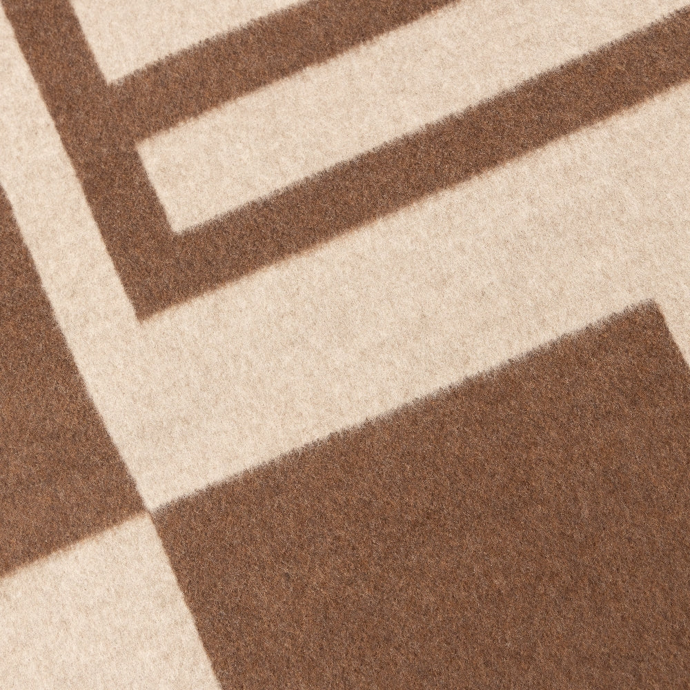 Coperta beige con stampa brand