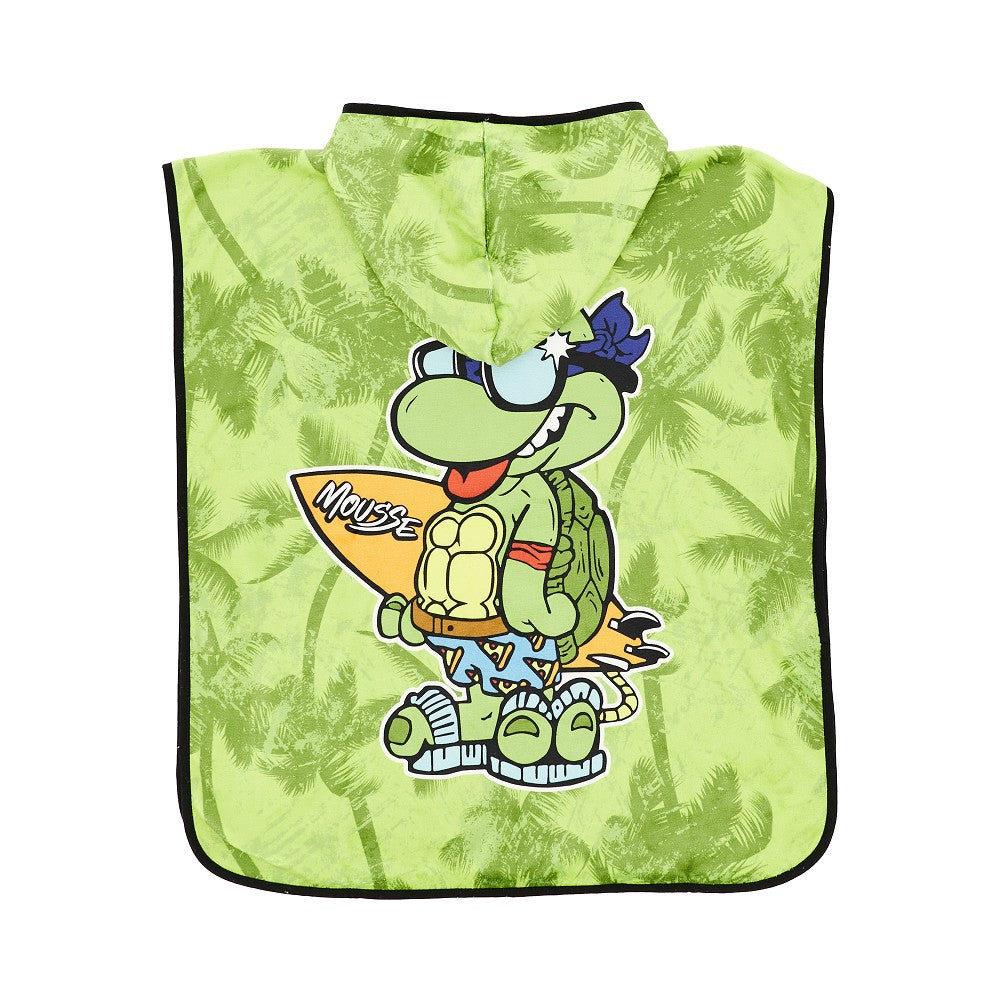 Towel poncho with 'Ninjasurf' print