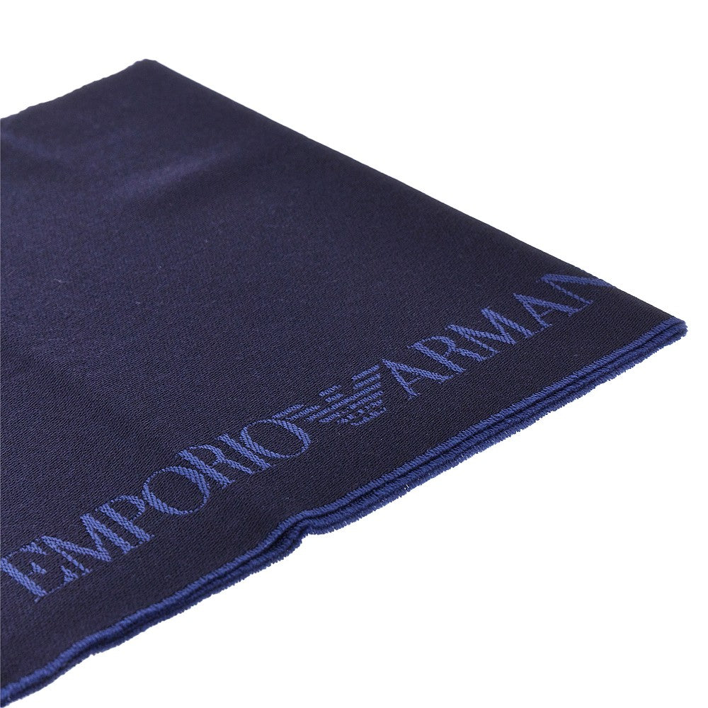 Jacquard logo wool scarf