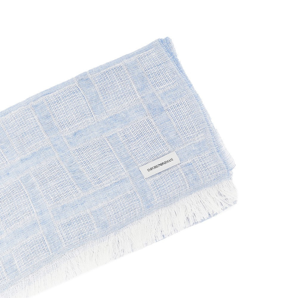 Sciarpa in lino garzato con filo lurex