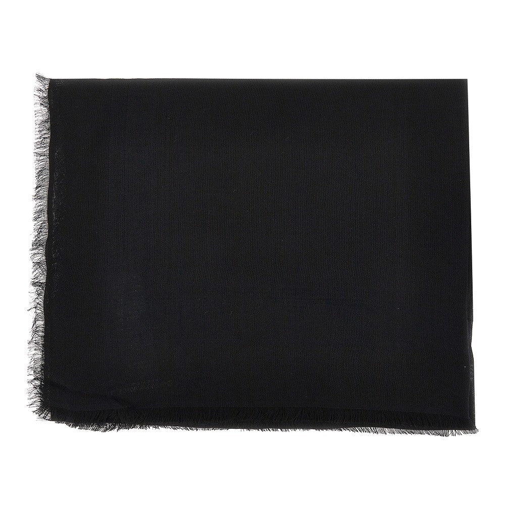 Stola in misto modal con logo jacquard