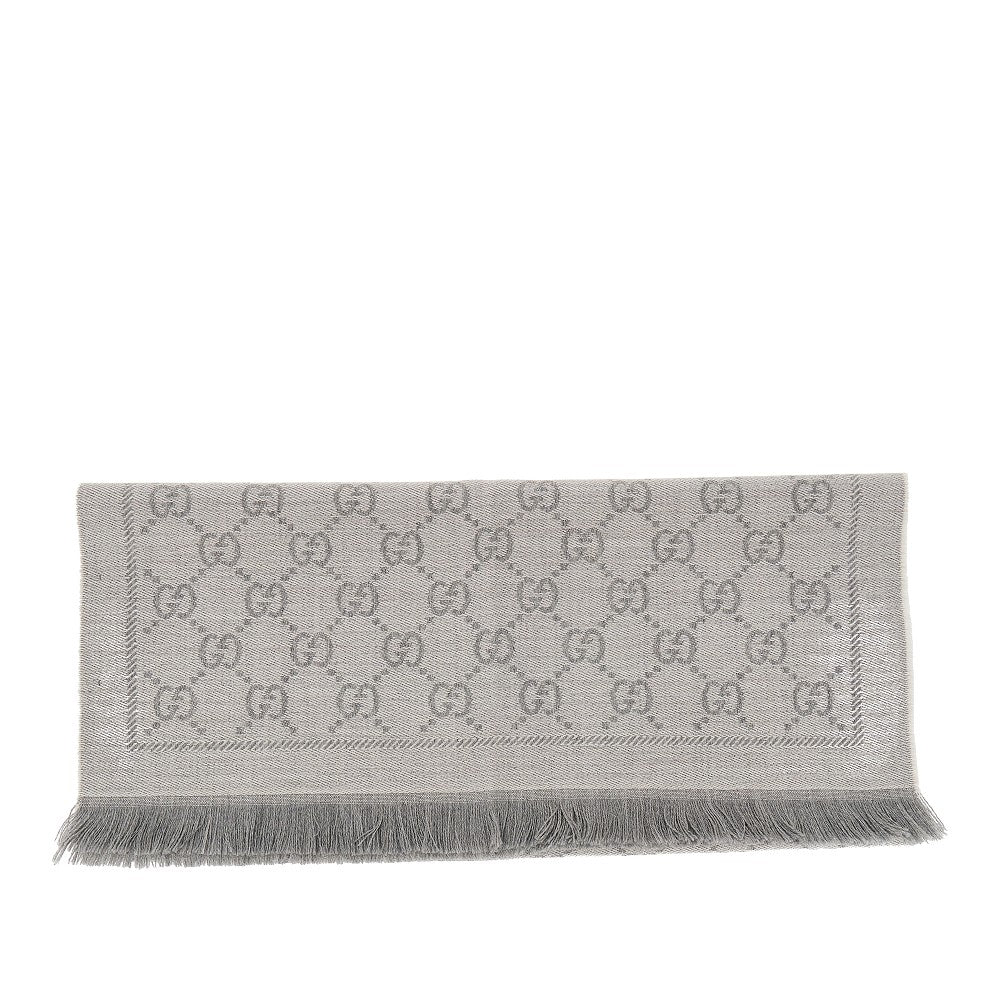 GG jacquard wool scarf