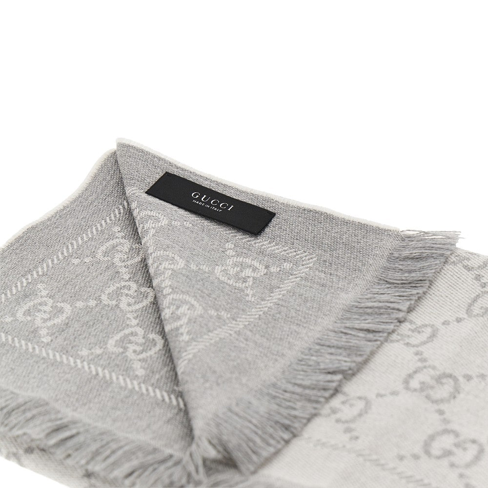 GG jacquard wool scarf