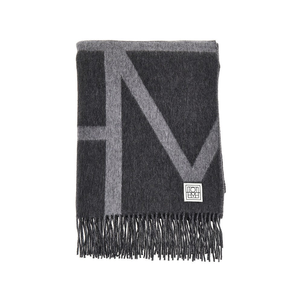 Brushed wool Monogram scarf