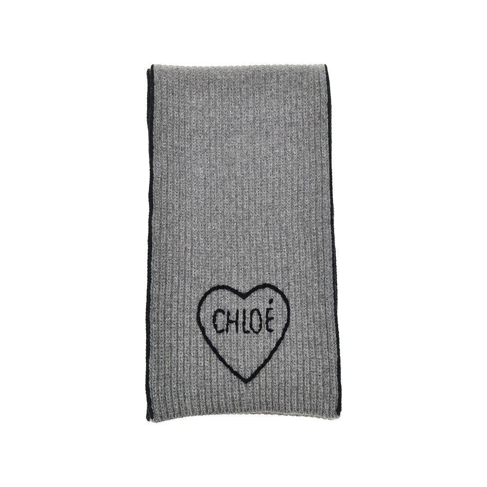 Sciarpa 'Chloé Encoeur' in lana e cashmere