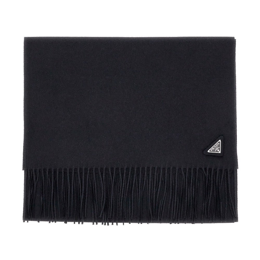 Cashmere and silk scarf with triangle logo