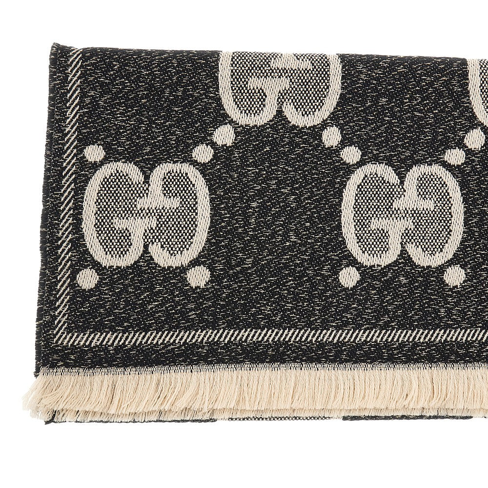 GG jacquard wool scarf