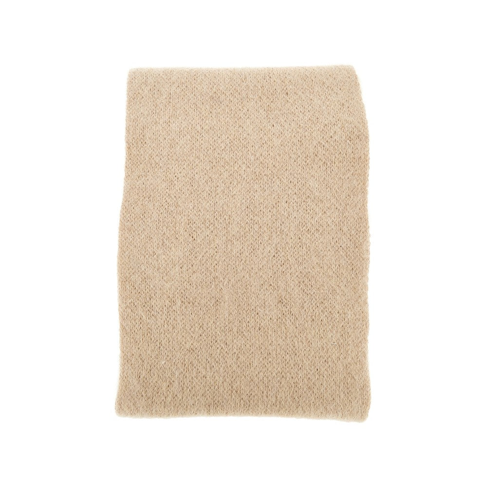 Sciarpa in misto mohair con logo jacquard