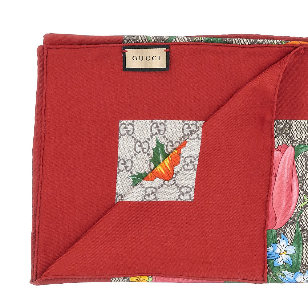 GG Flora silk scarf