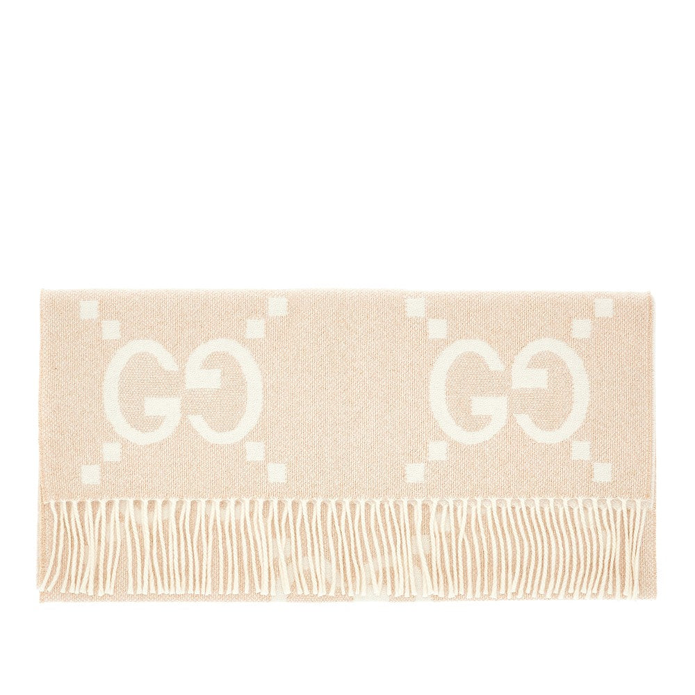 GG lamé cashmere scarf