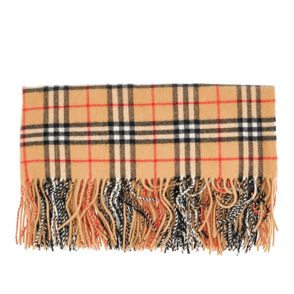 Check cashmere scarf