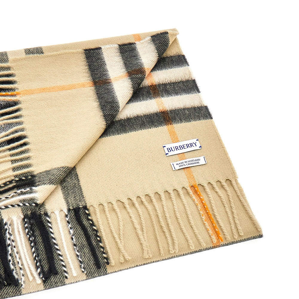 Check cashmere scarf