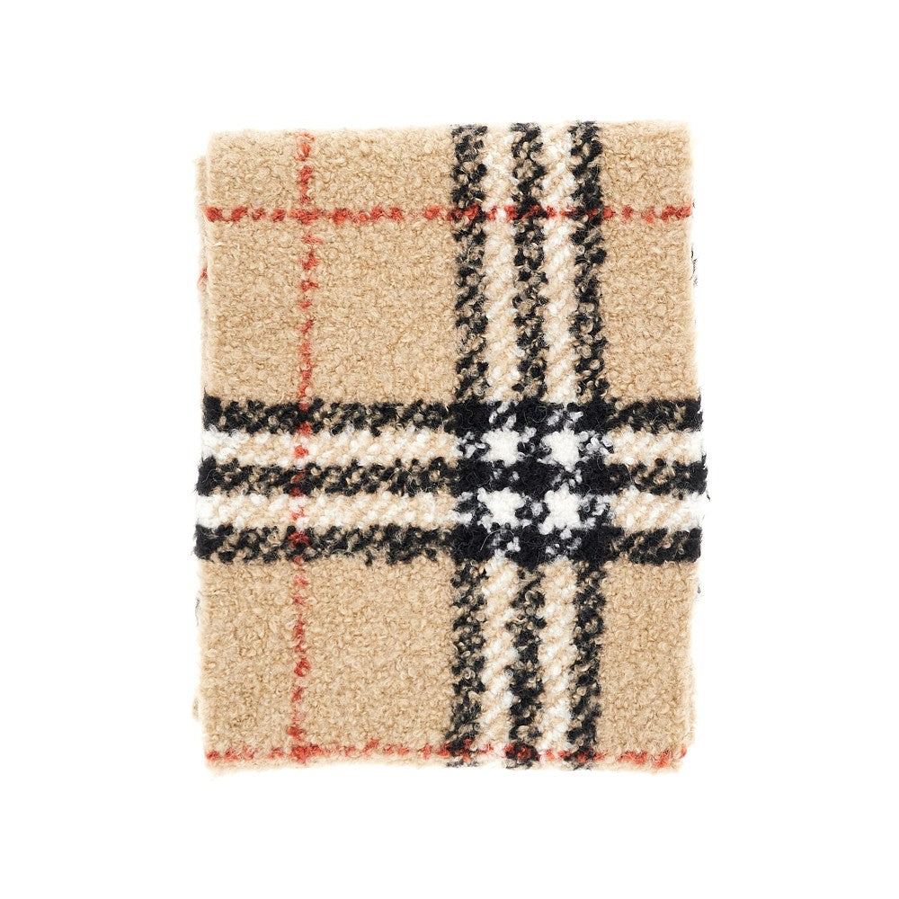 Alpaca wool-blend scarf with Check motif