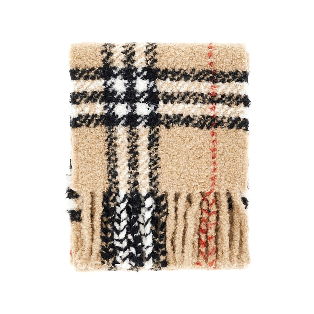 Alpaca wool-blend scarf with Check motif