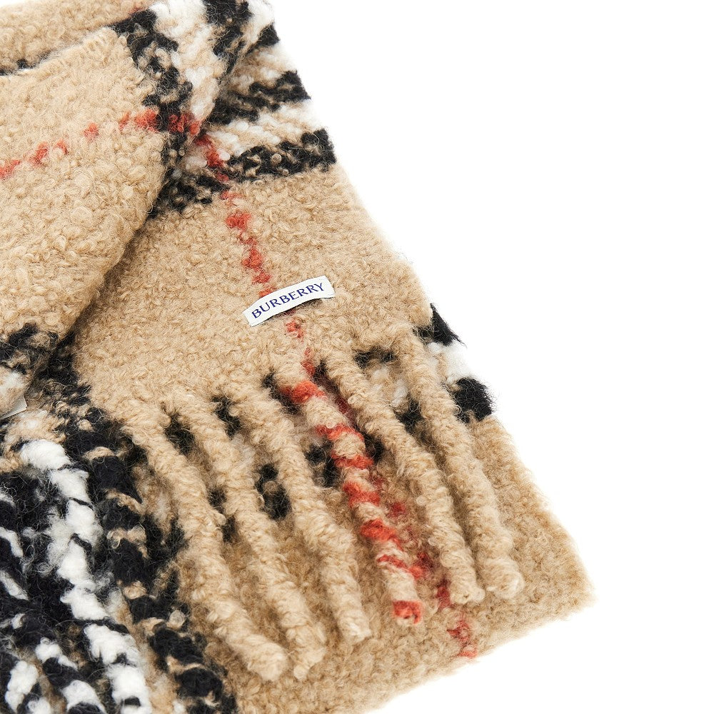 Sciarpa in misto alpaca con motivo Check