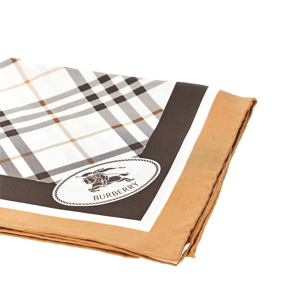 Check silk scarf