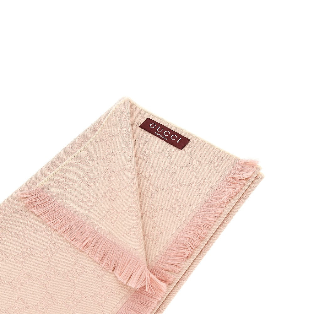 GG jacquard wool scarf