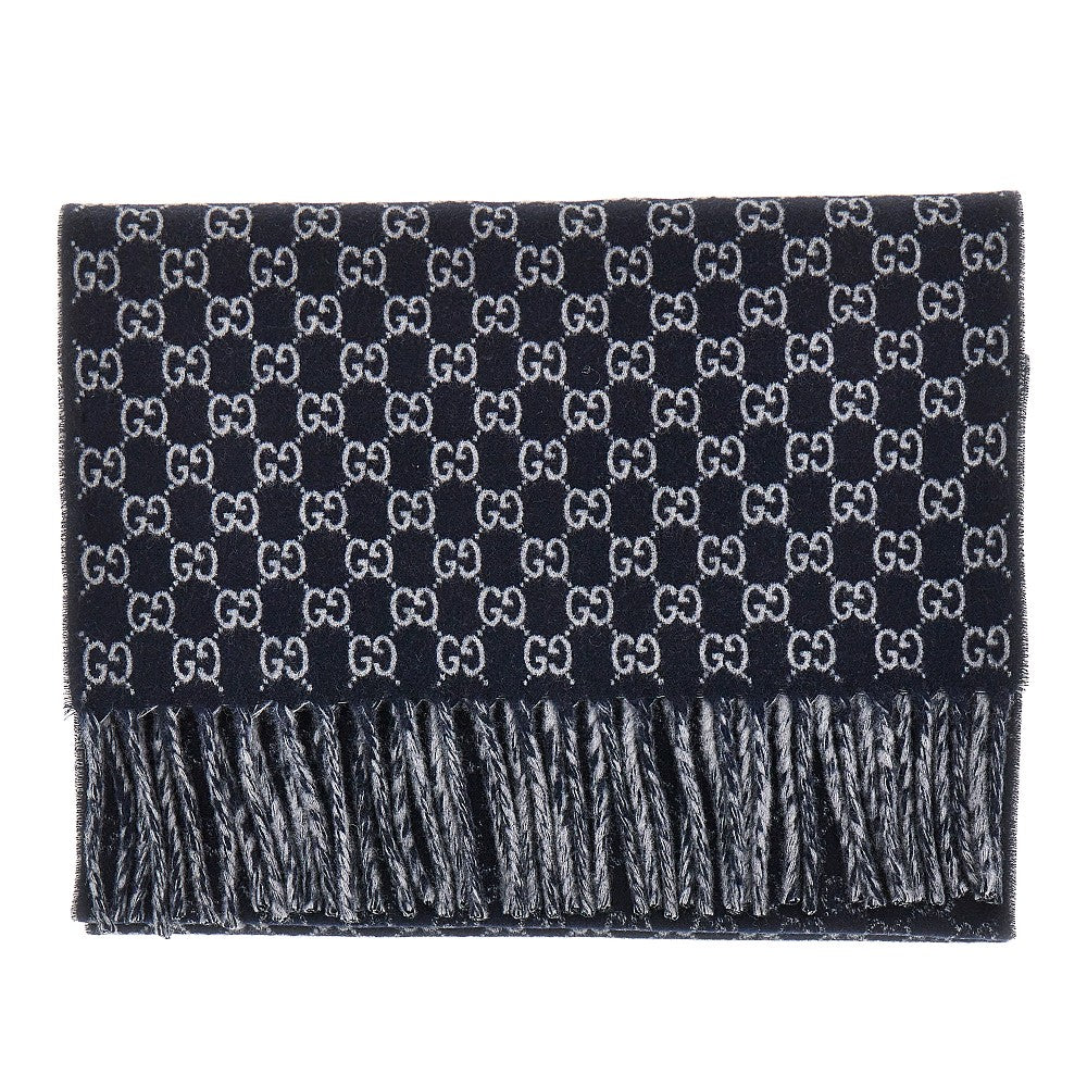 Wool and cashmere double-face scarf
