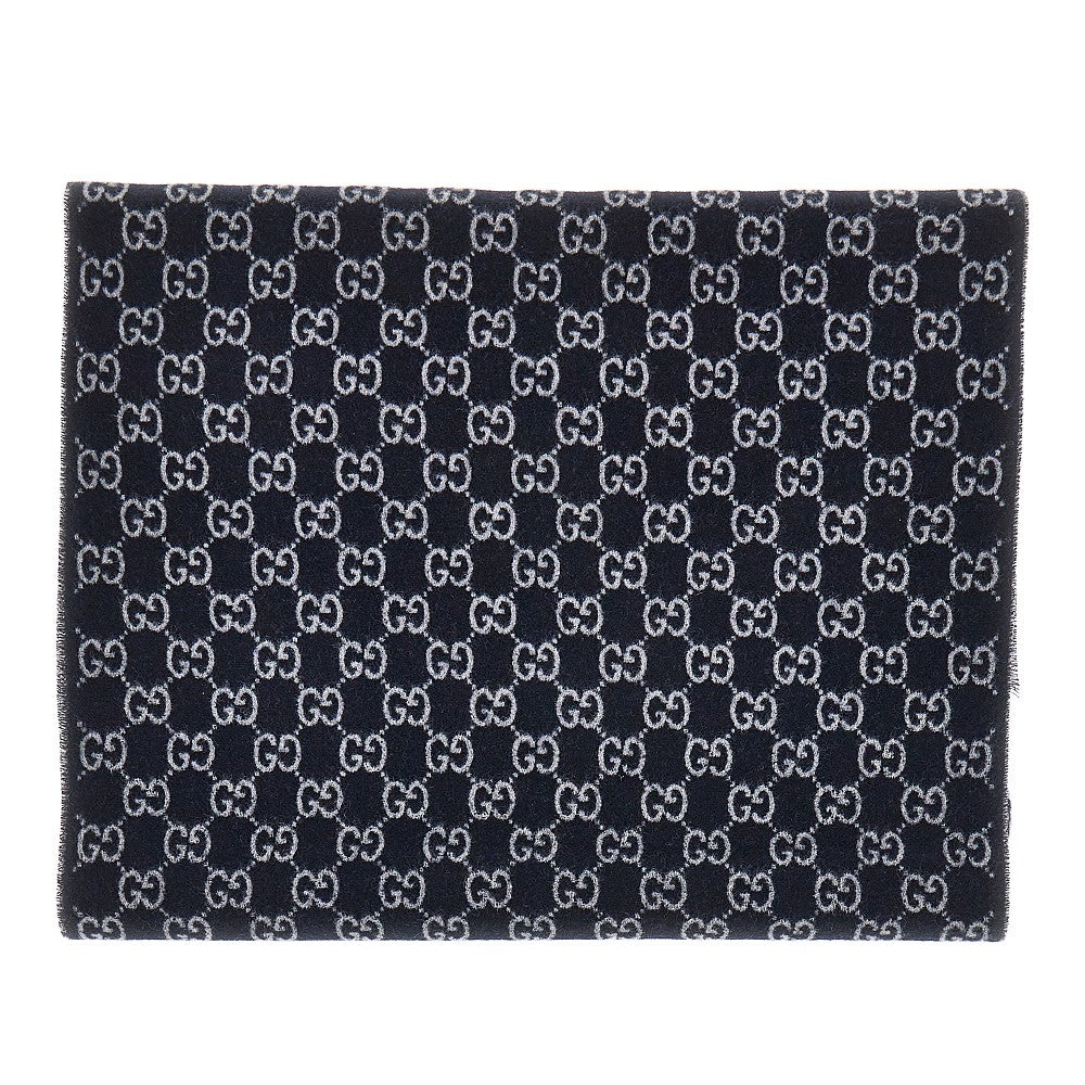 Wool and cashmere double-face scarf