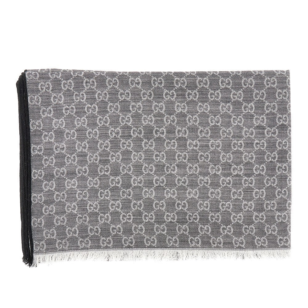 Stola in misto lana e seta jacquard