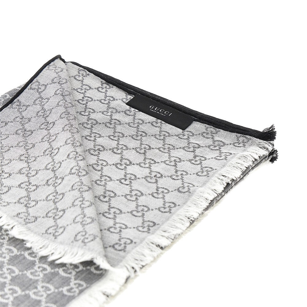 Stola in misto lana e seta jacquard