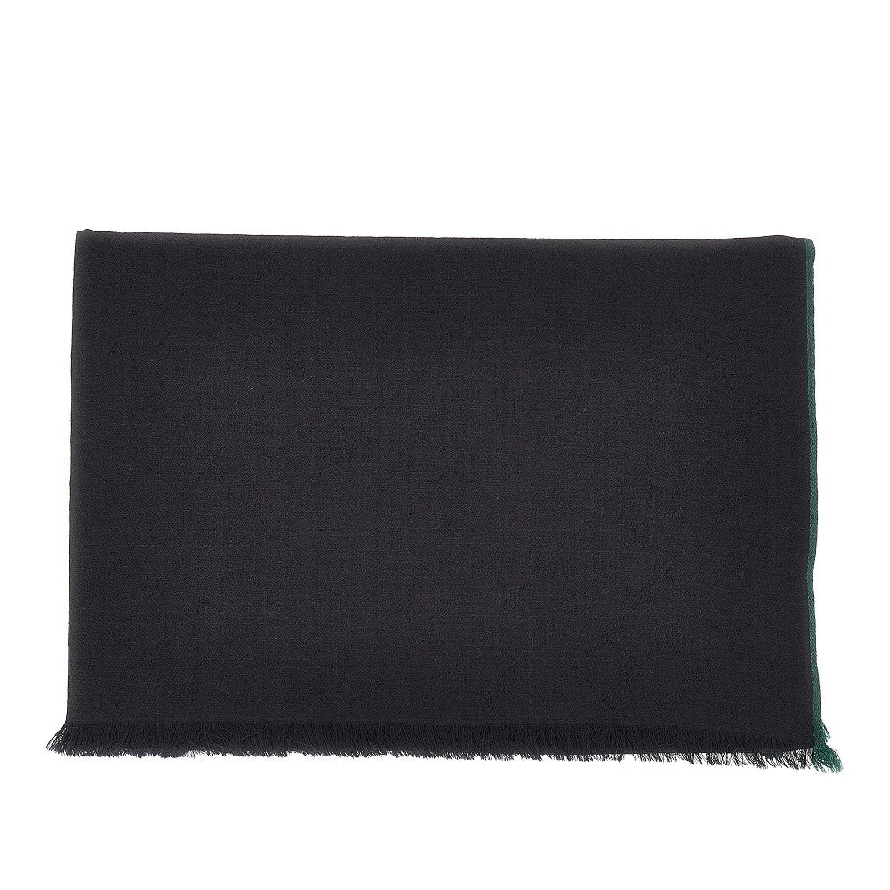 Jacquard silk and wool-blend scarf