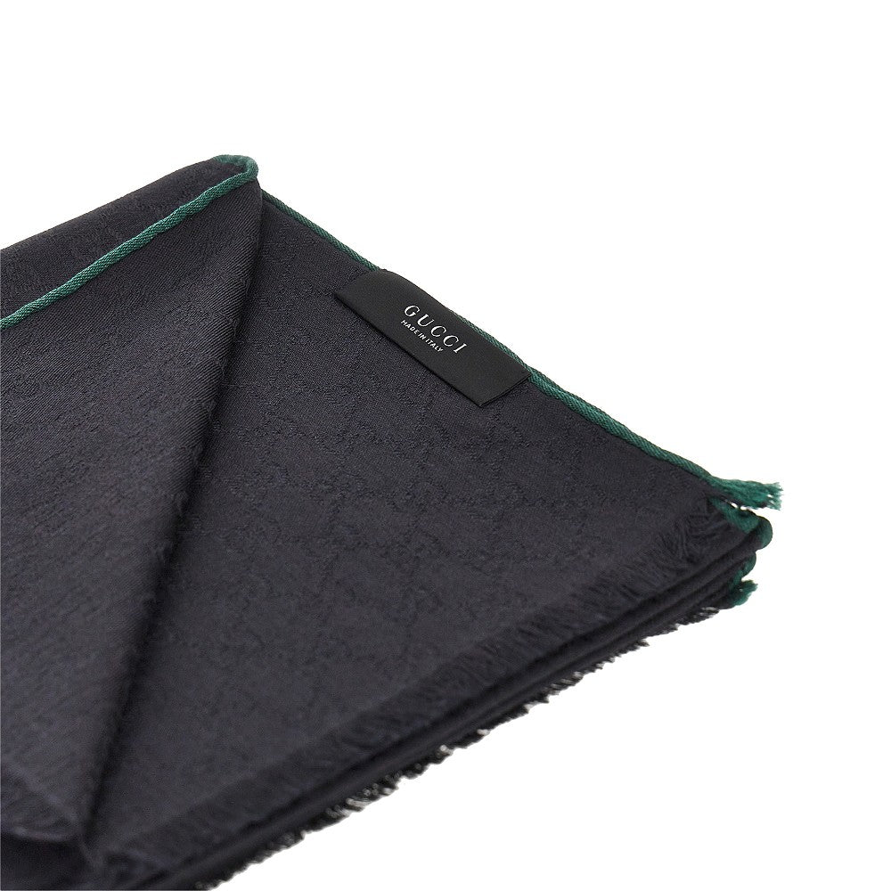 Jacquard silk and wool-blend scarf