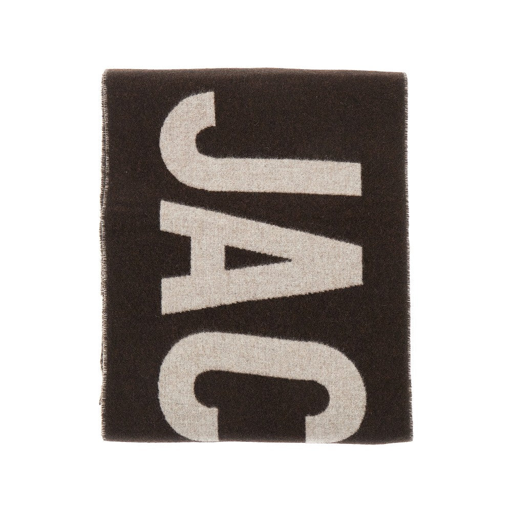 Sciarpa in lana con logo jacquard