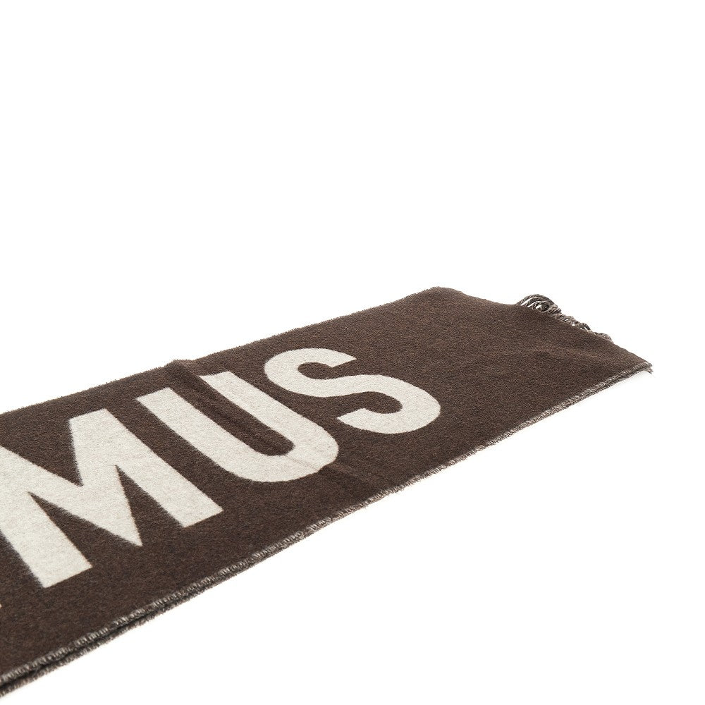 Sciarpa in lana con logo jacquard